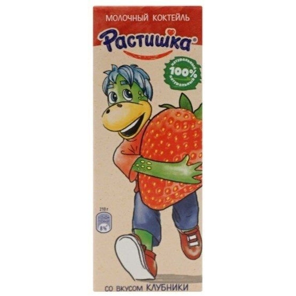 Коктейль молочный Растишкасо вкусом клубники 210 г