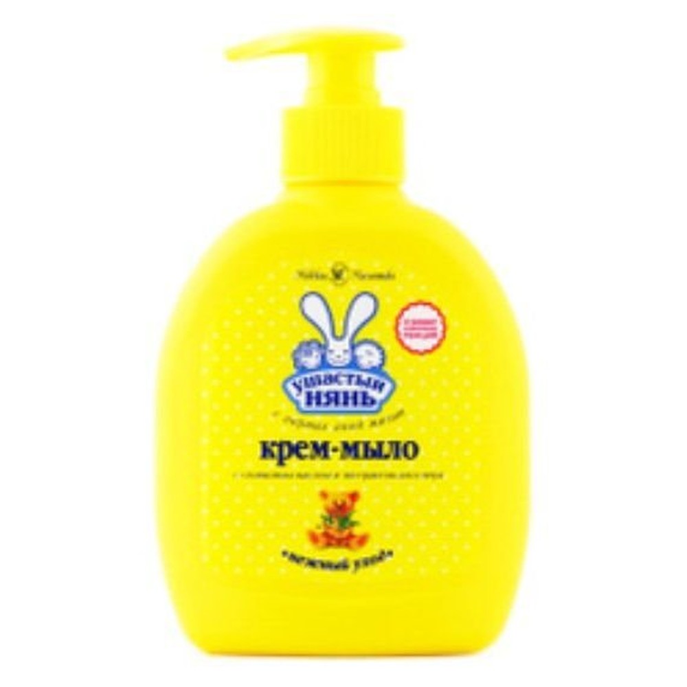 Крем-мыло с оливковым маслом и экстрактом алоэ вера "УШАСТЫЙ НЯНЬ", 300мл