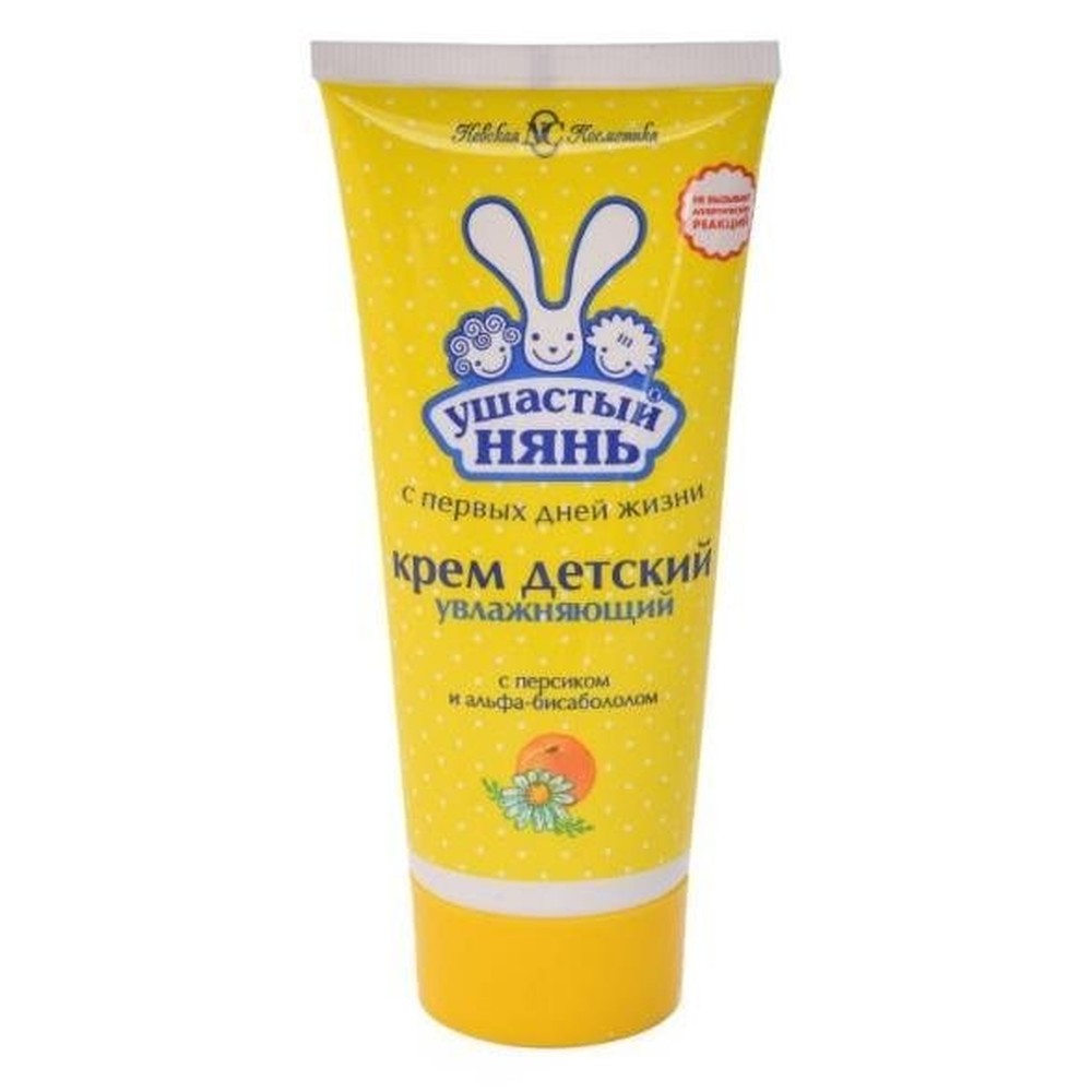 Крем детский "Ушастый Нянь" "Невская косметика"  Увлажняющий, с персиком и альфа-бисабололом,  100 гр 