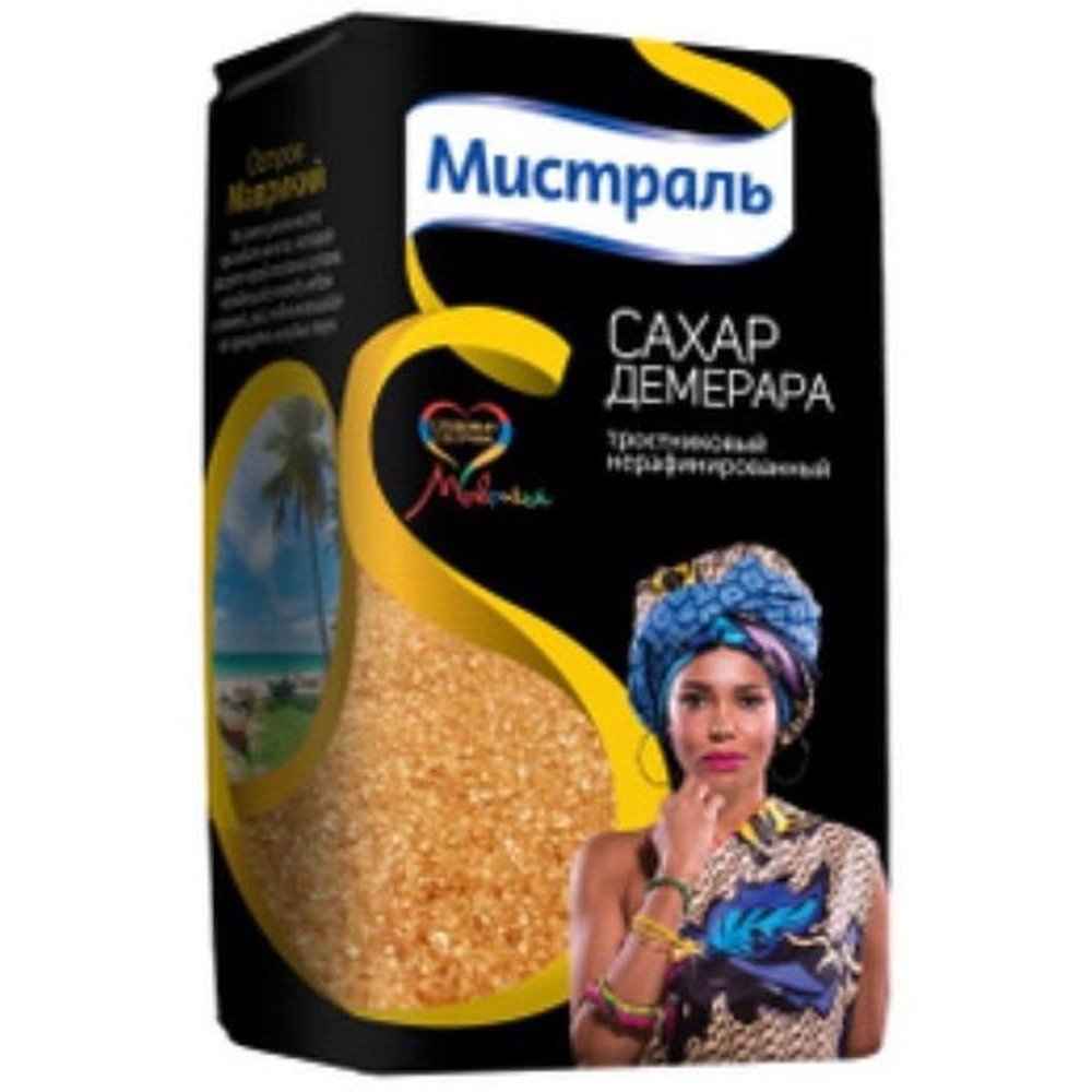 МИСТРАЛЬ|Сахар  тростниковый нерафинированный Демерара, 900 гр