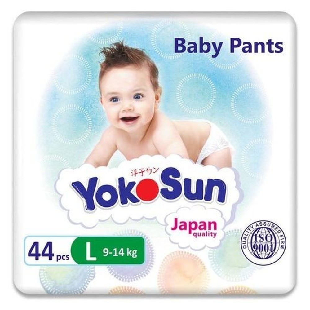 Подгузники-трусики Yoko Sun размер L (9-14 кг) 44 шт
