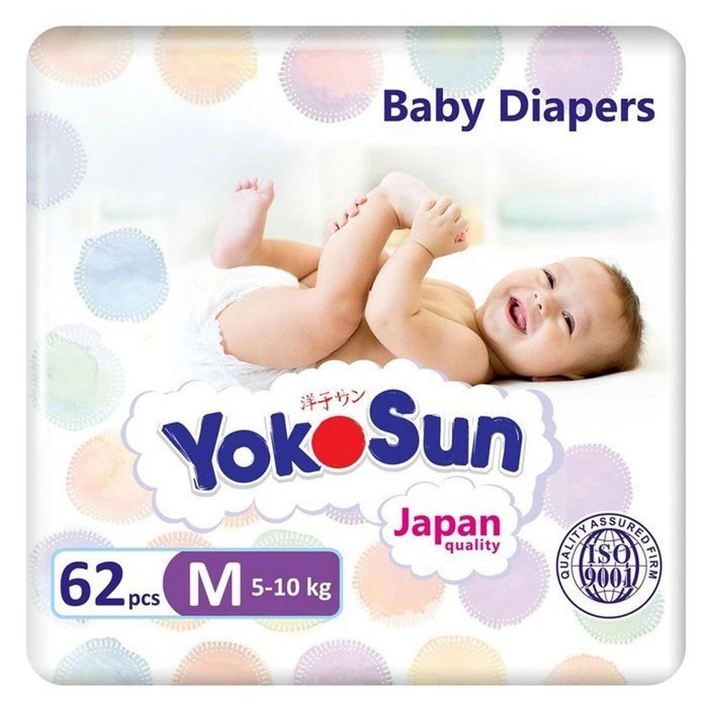 Подгузники детские YokoSun размер M (5-10 кг) 62 шт