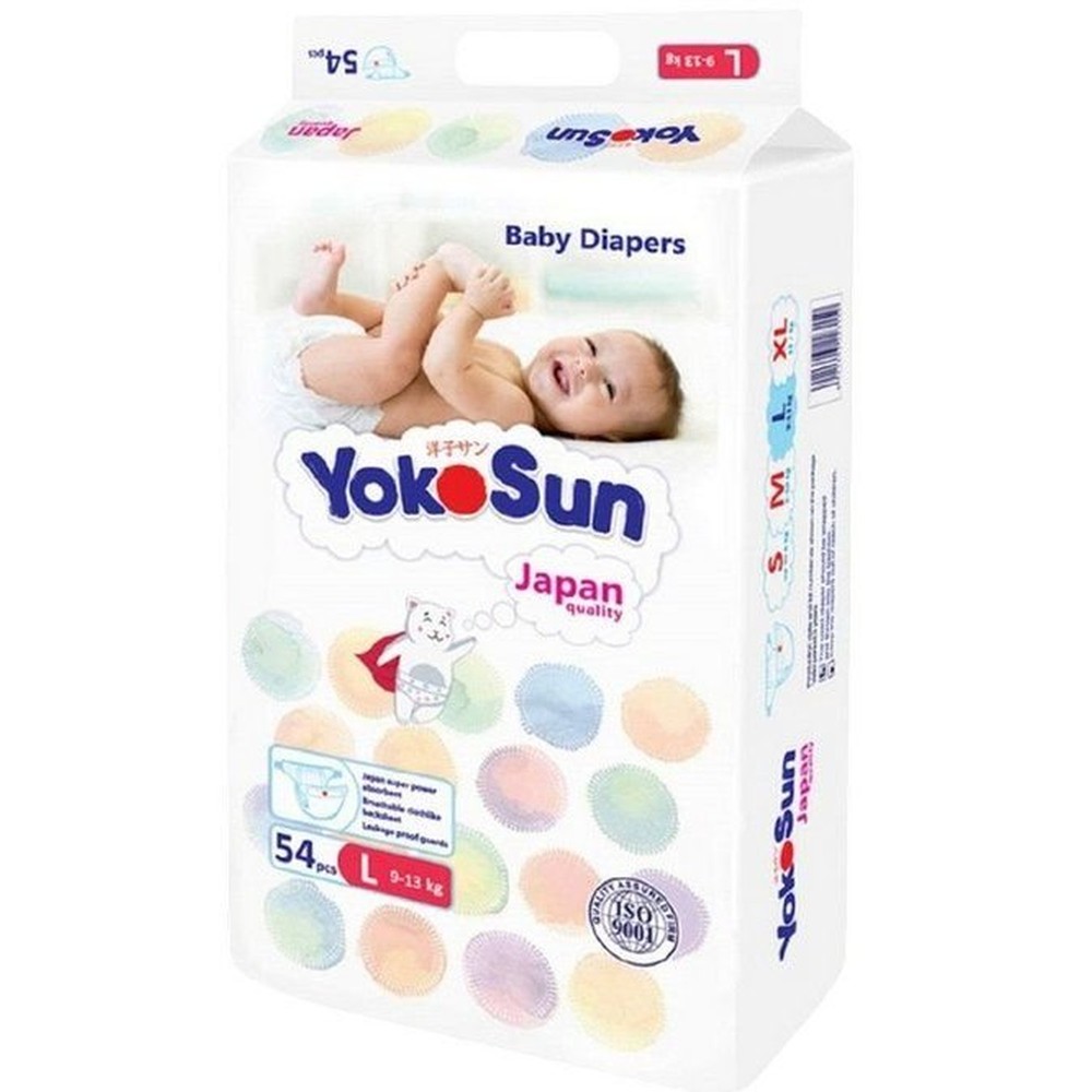 Подгузники детские YokoSun размер L (9-13 кг) 54 шт
