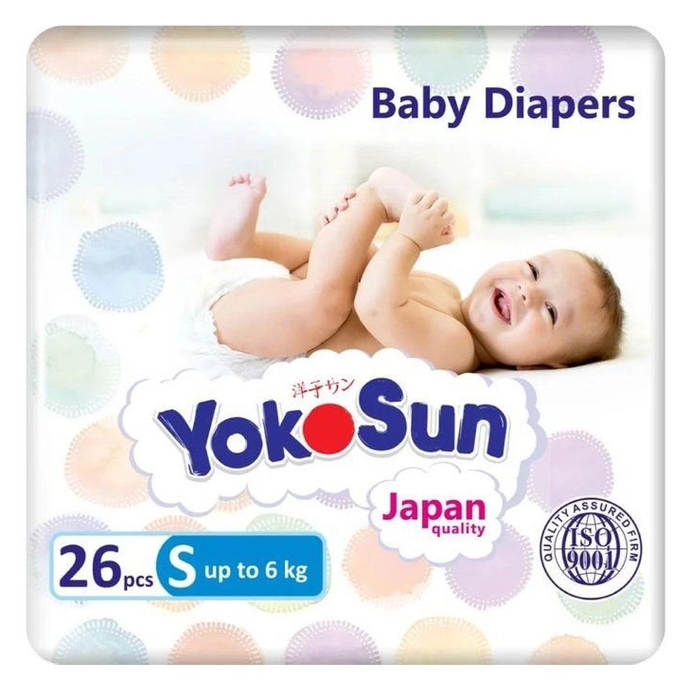 Подгузники детские YokoSun размер S (до 6 кг) 26 шт