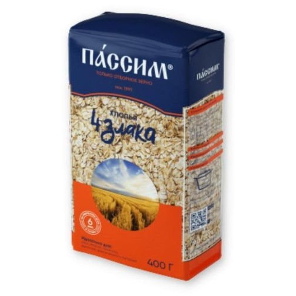 Хлопья 4 злака Пассим 400 г