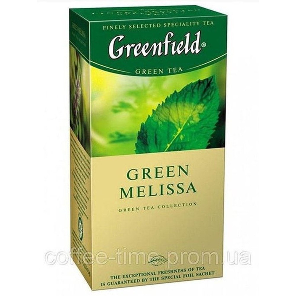 GREENFIELD| чай зеленый "GREEN MELISSA" 25Х1,5 Г