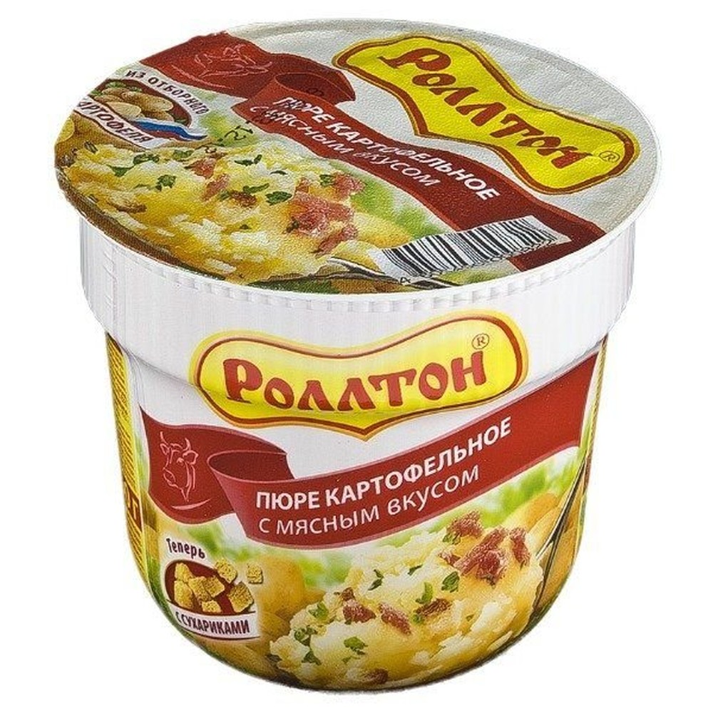 Пюре картофельное "Роллтон" с мясным вкусом, 40 г