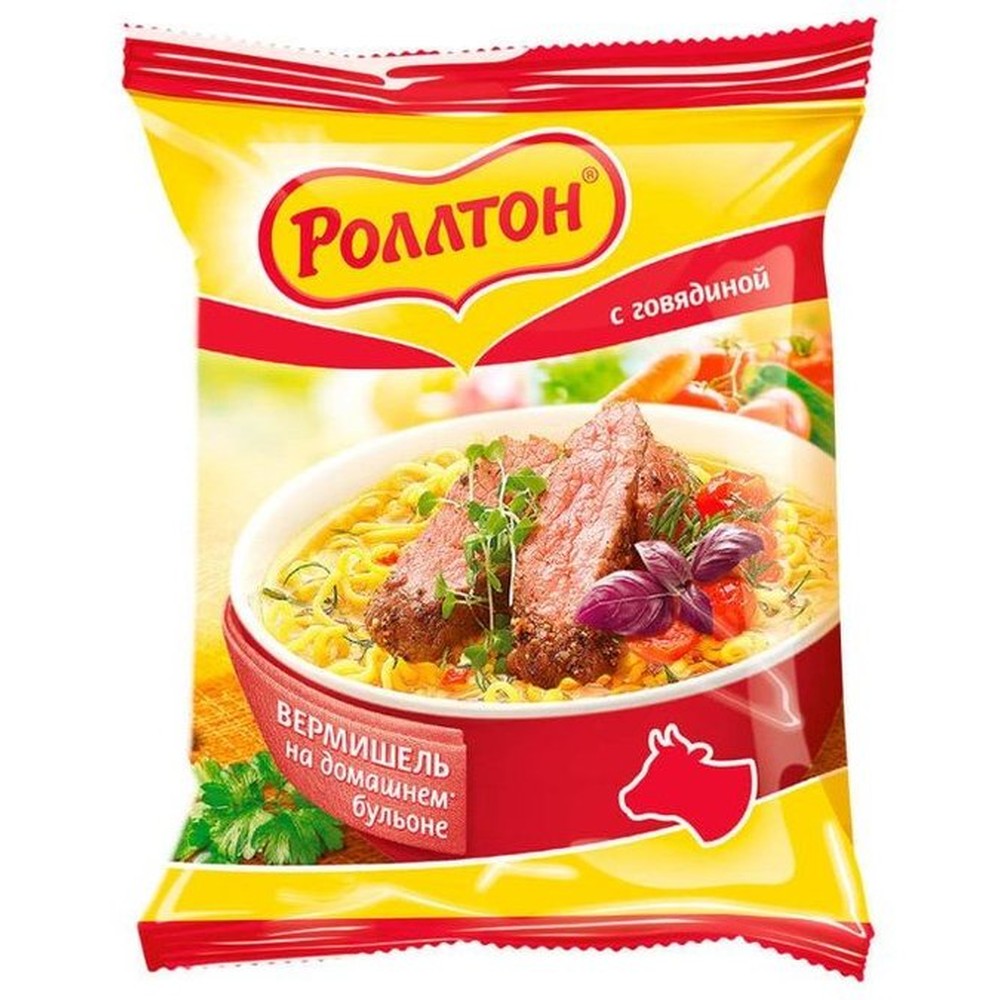 Вермишель Роллтон вкус говядины 60 г