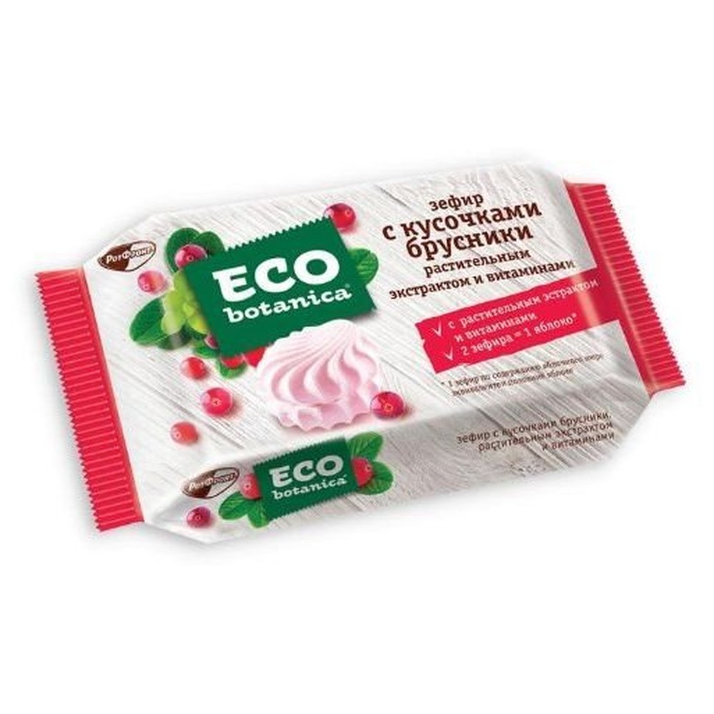 Зефир Есо-botanica С кусочками брусники и зеленым чаем 250г