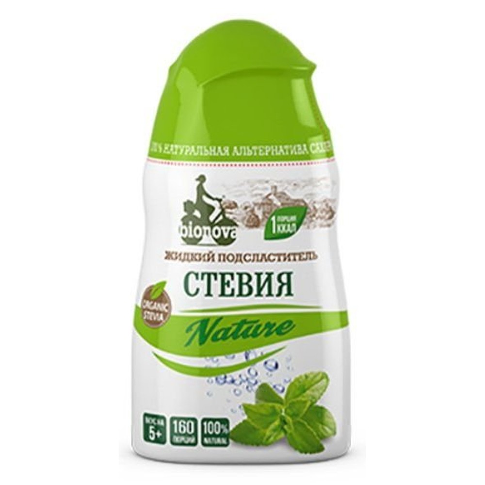 Подсластитель Bionova nature жидкий столовый стевия 80 г