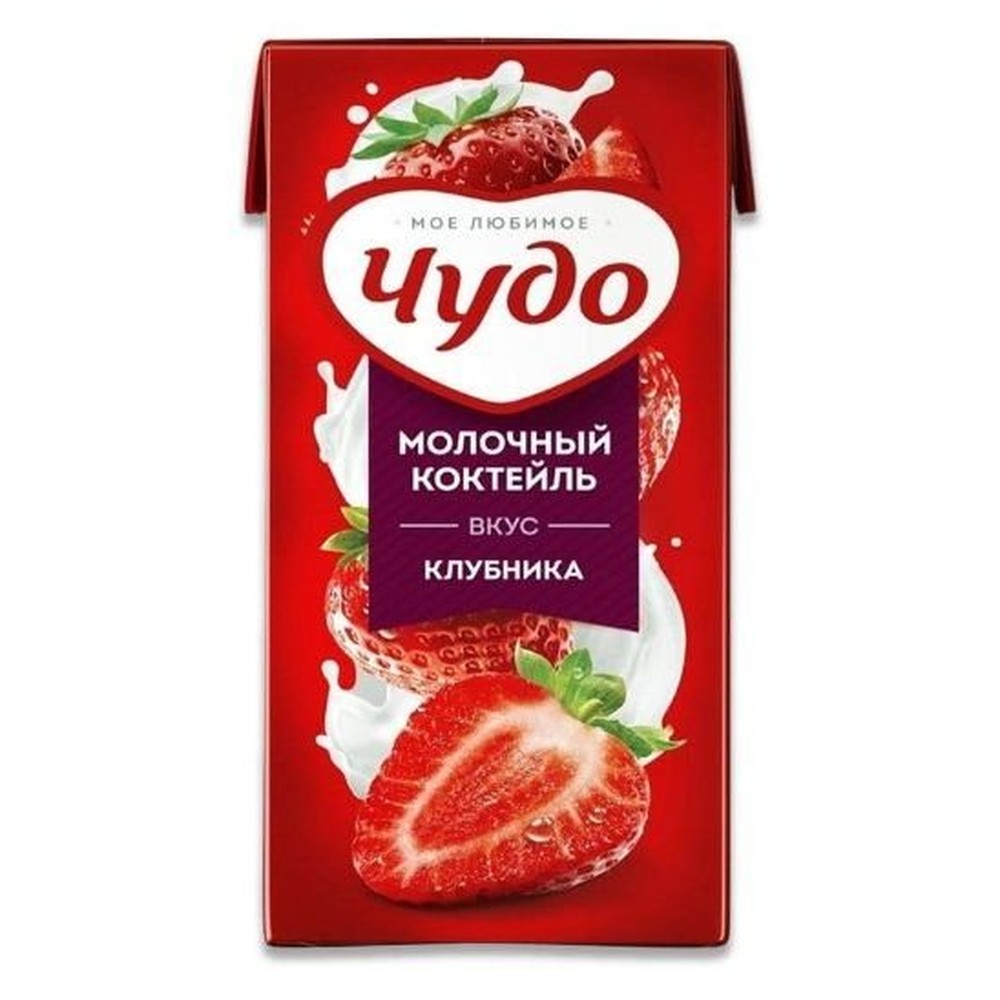 Коктейль молочный Чудо вкус клубника 950 мл