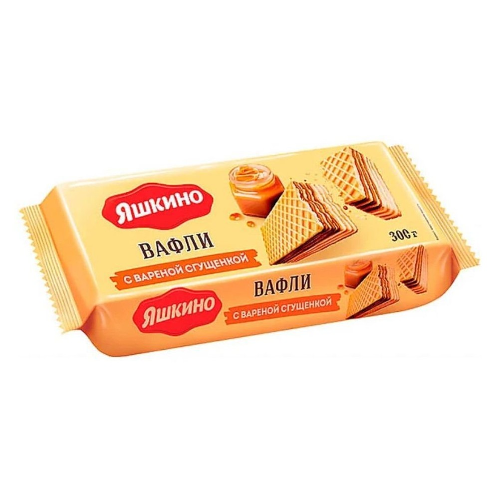 Вафли "Яшкино", с вареной сгущенкой, 300 г