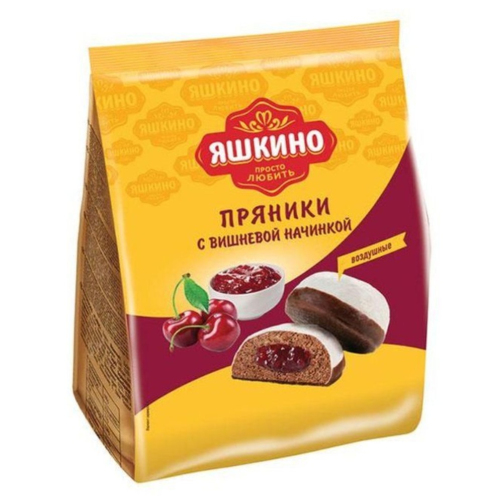Пряники Яшкино с вишневой начинкой, 350г