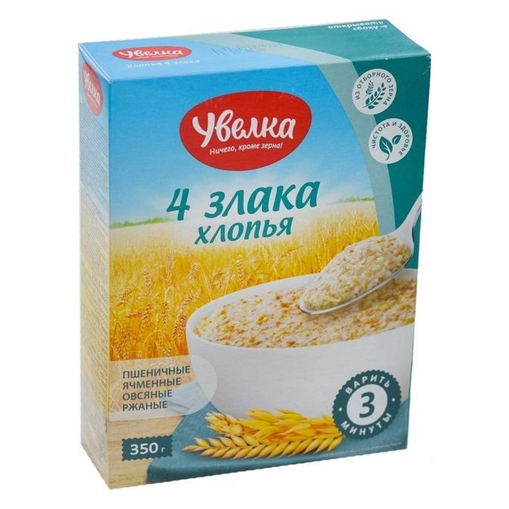 УВЕЛКА |Хлопья 4 злака, 350 гр