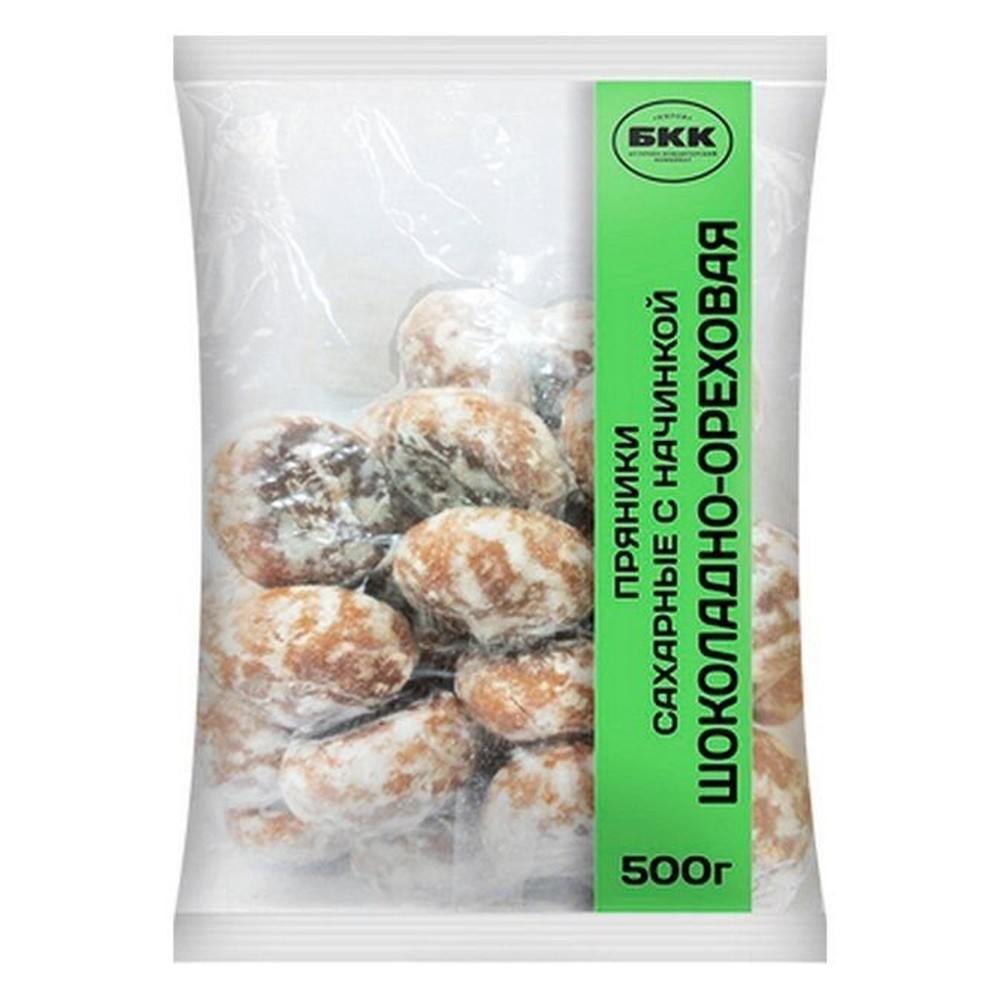 Пряники БКК Сахарные с начинкой "Шоколадно-ореховая", 500 гр