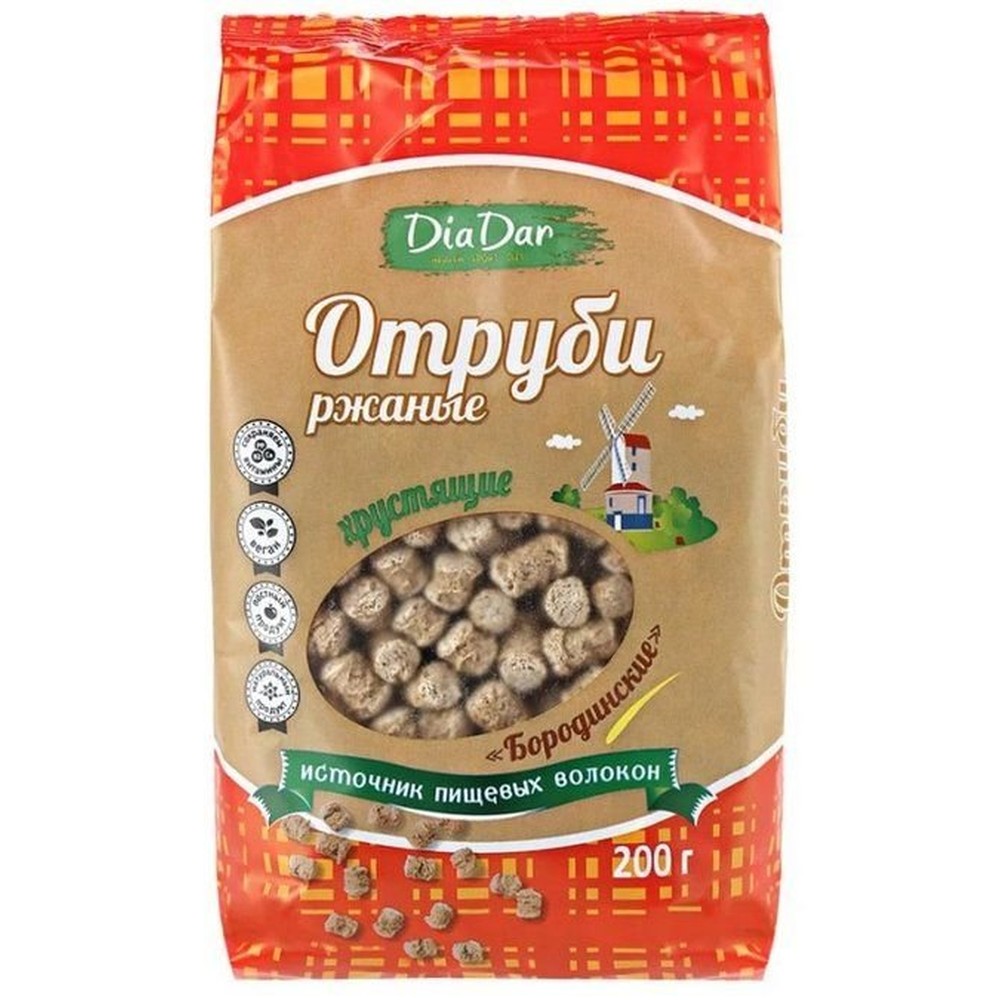 200Г ОТРУБИ БОРОДИНС ДИАДАР