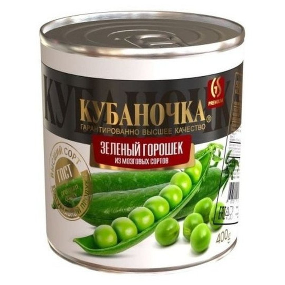 ГОРОШЕК КУБАНОЧКА ЗЕЛЕНЫЙ Ж/Б 400ГР