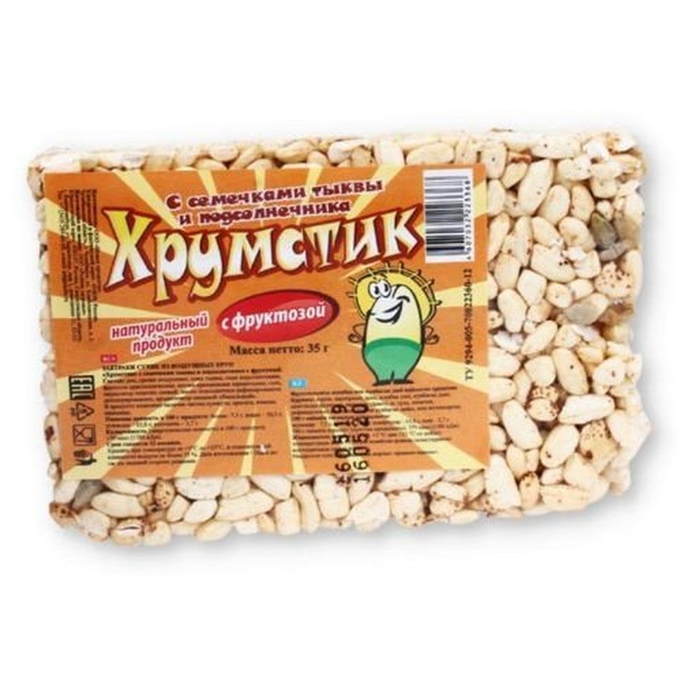 Батончик "Хрумстик" с семечками тыквы и подсолнечника,  55 гр 