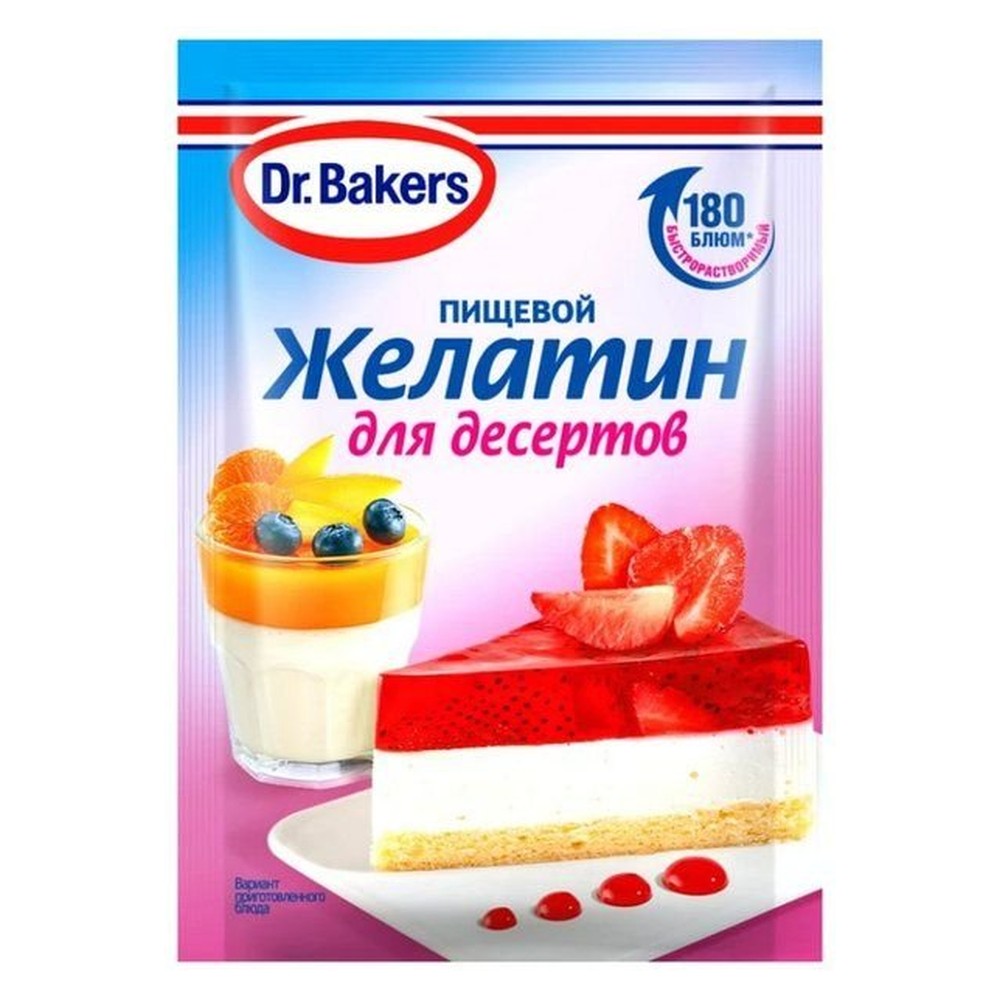 ЖЕЛАТИН  DR.BAKERS ПИЩЕВОЙ ДЛЯ ДЕСЕРОТОВ 10 Г