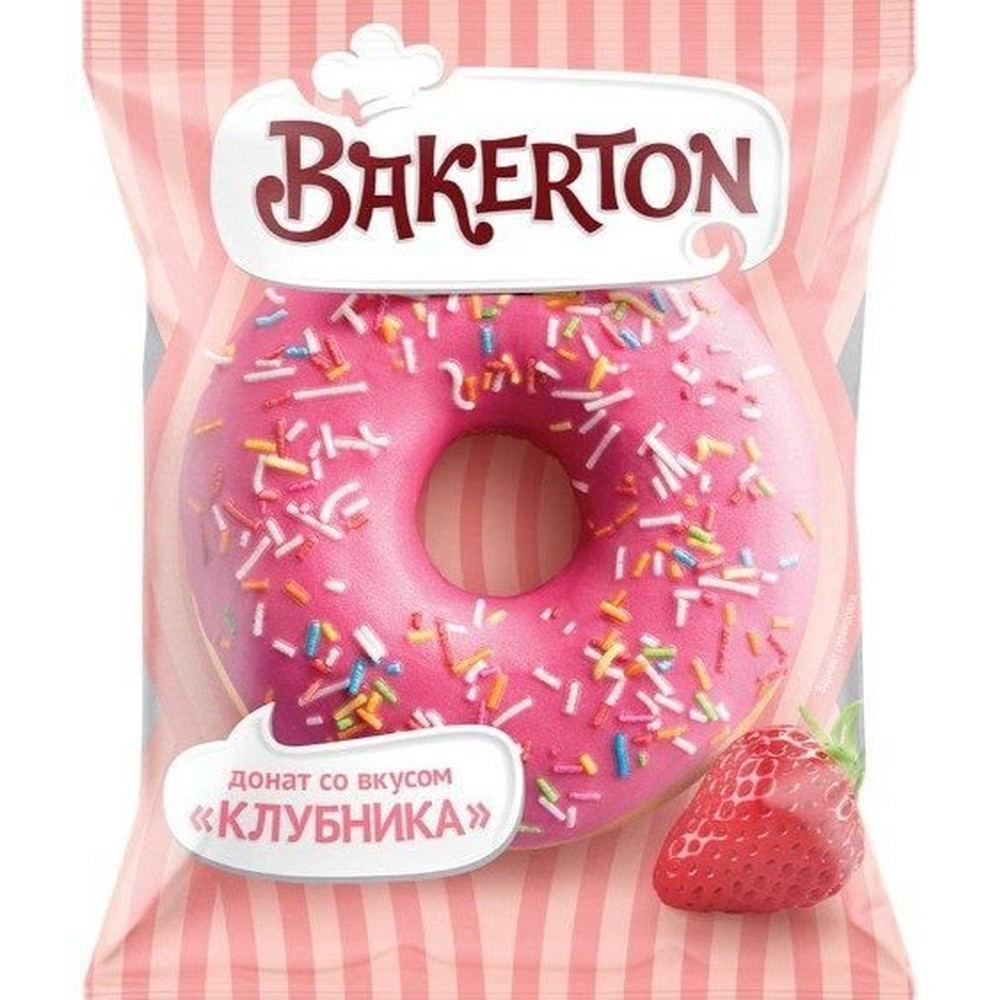 ДОНАТ BAKERYON КЛУБНИКА ГЛАЗ 58ГР ФЛ/П