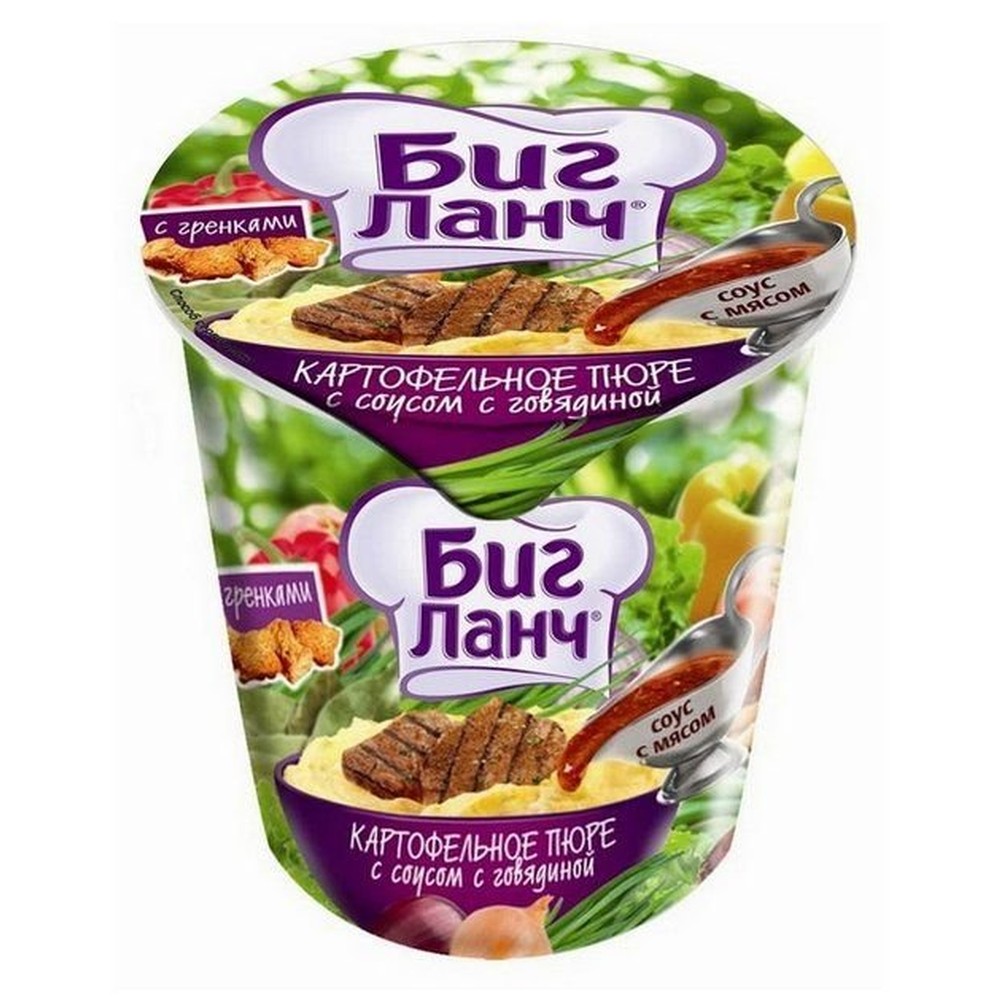 Картофельное пюре Биг Ланч С соусом с говядиной 50г