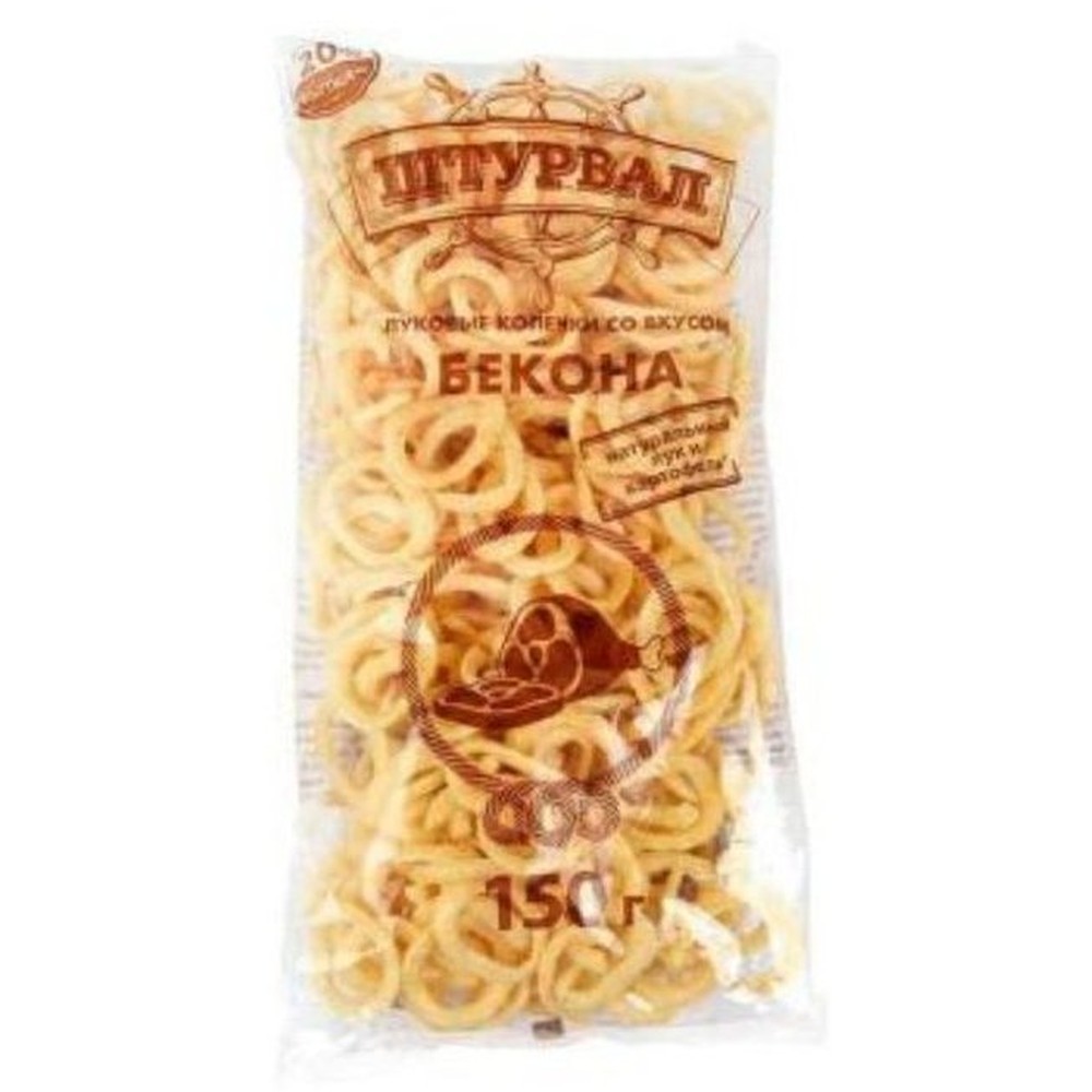 Колечки луковые Штурвал со вкусом бекона 150 г