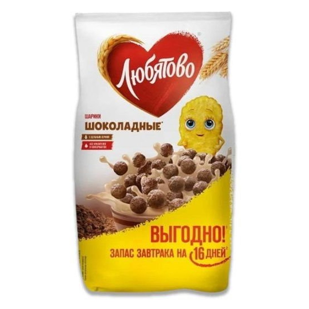 Готовый завтрак Любятово шарики шоколадные 500 г