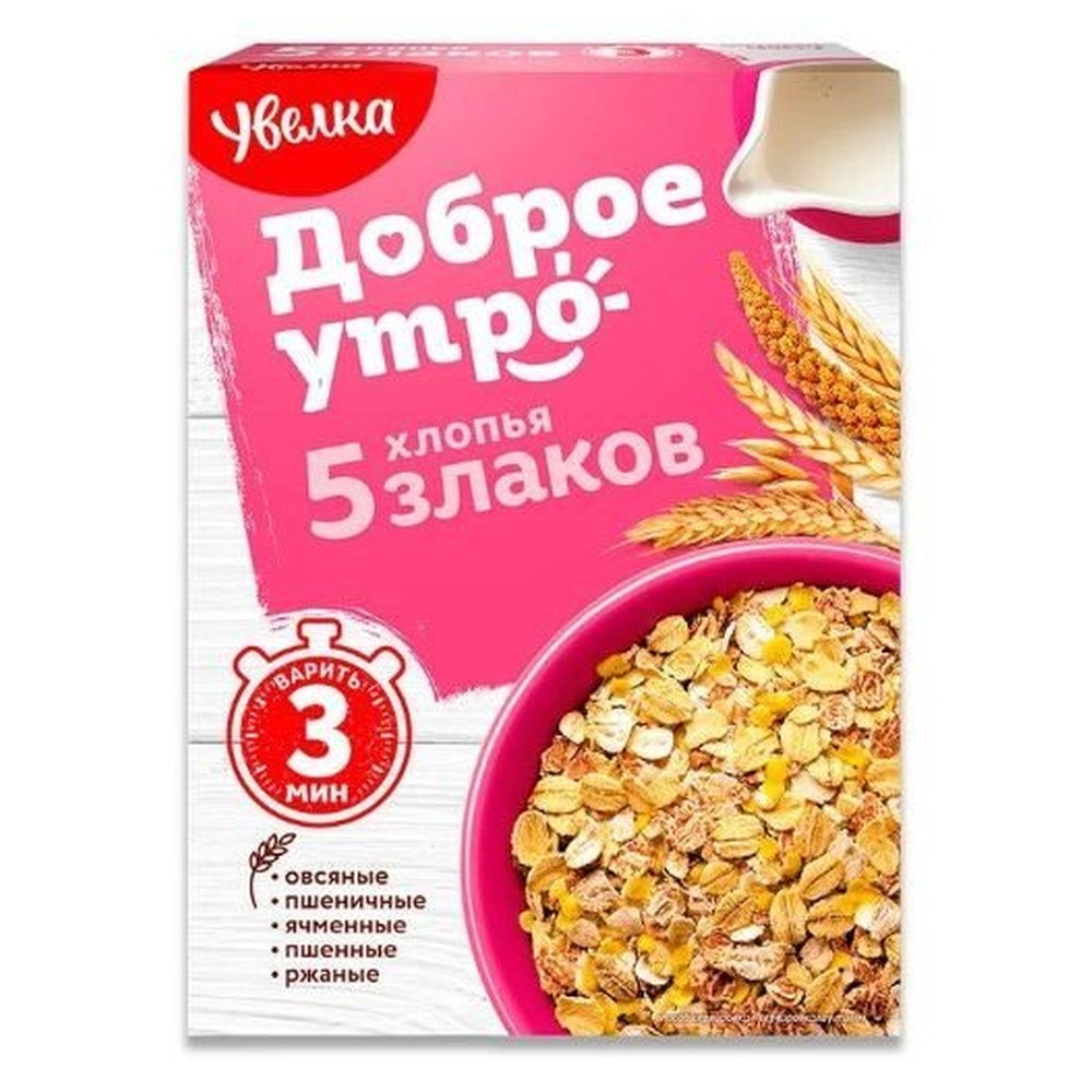 УВЕЛКА | ХЛОПЬЯ 5 ЗЛАКОВ 350ГР