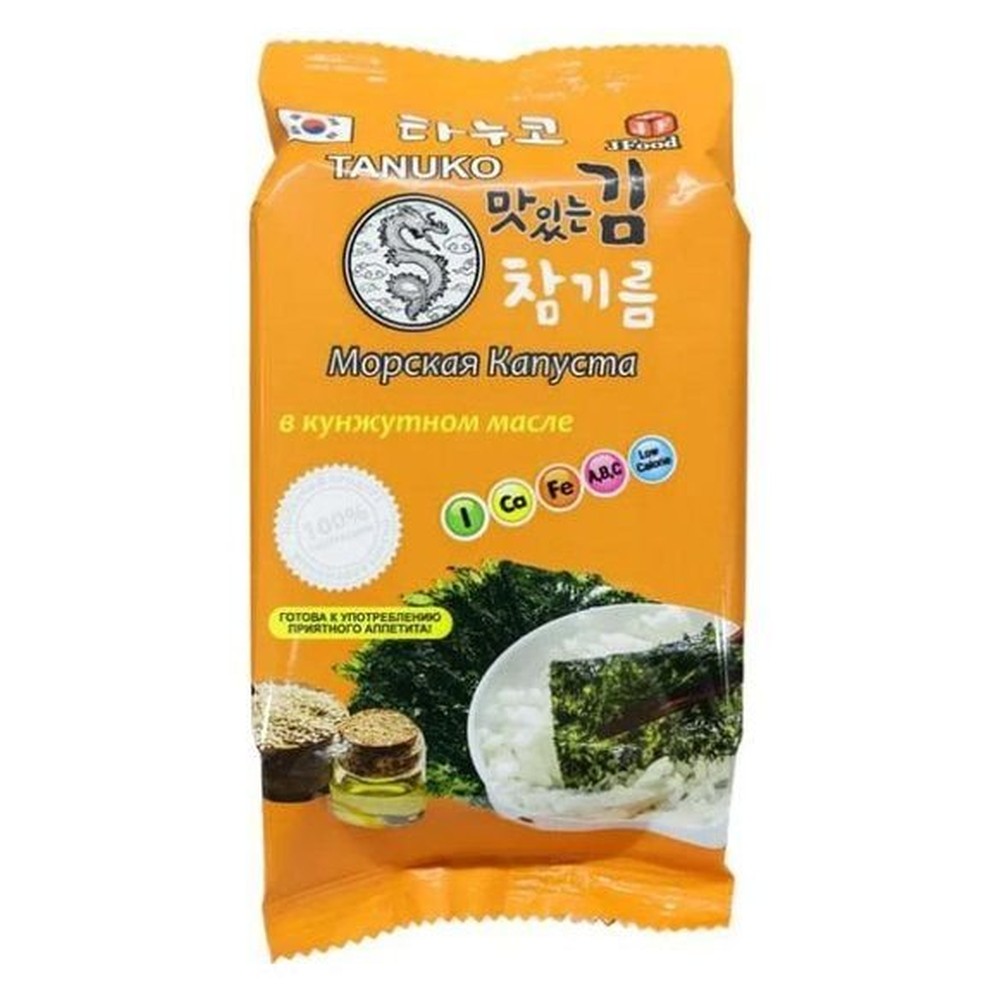 МОРСКАЯ КАПУСТА В КУНЖУТНОМ МАСЛЕ ТАНУКО 4,5ГР