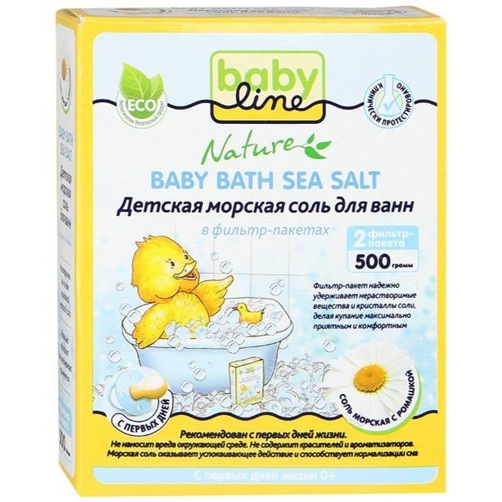 Соль для ванн Babyline Nature Морская с ромашкой 500г