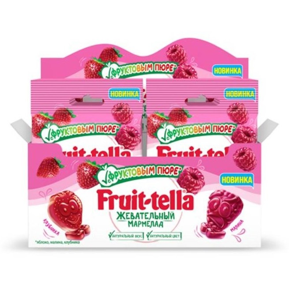 Жев. Мармелад Fruittella Клубника/Малина 36 г