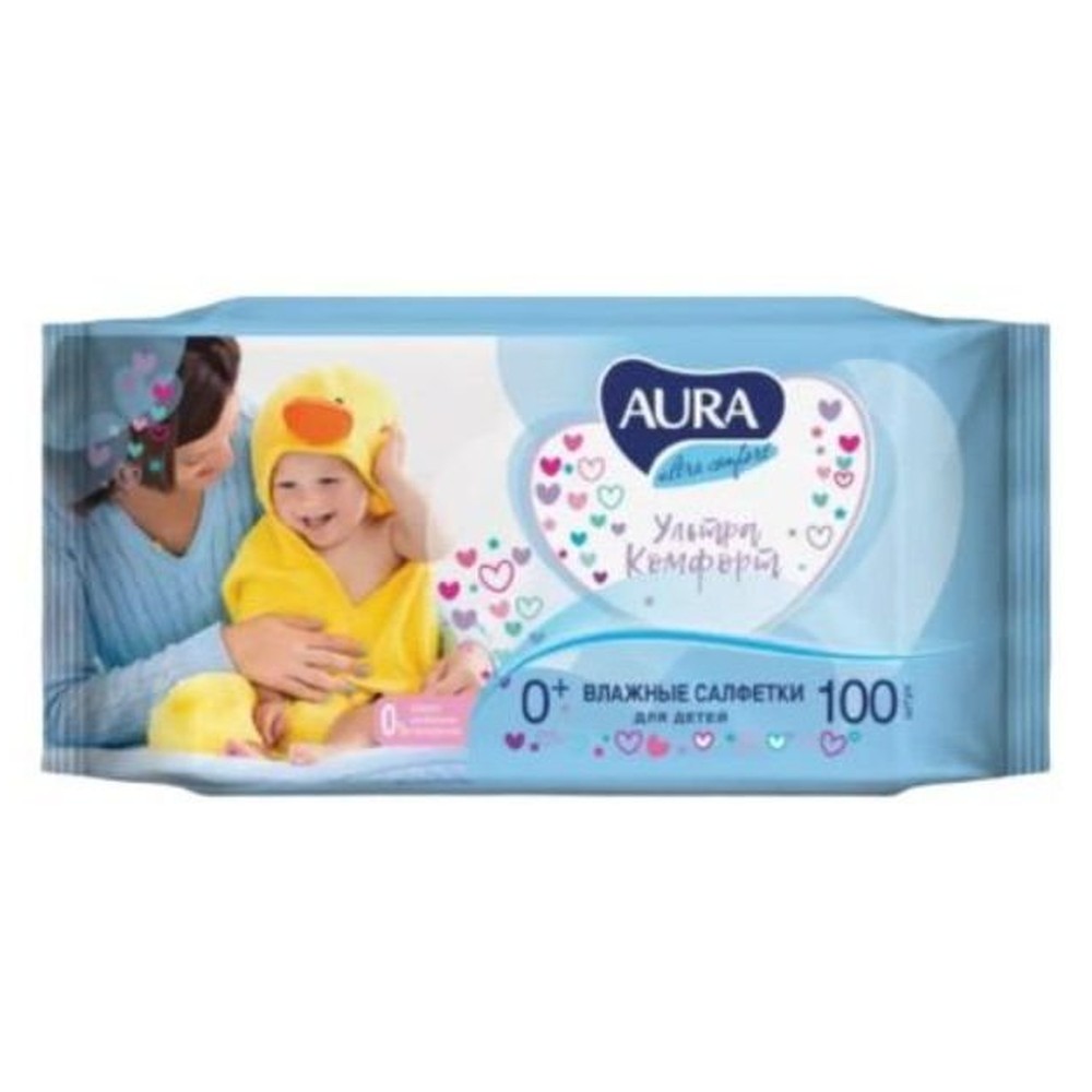 AURA |ULTRA COMFORT Влажные салфетки для детей 15шт