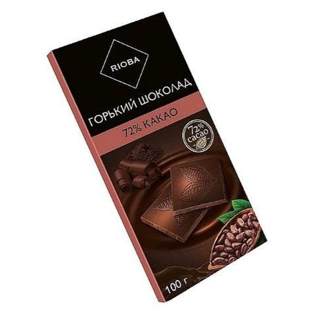 100Г ШОКОЛАД 72% RIOBA КАКАО