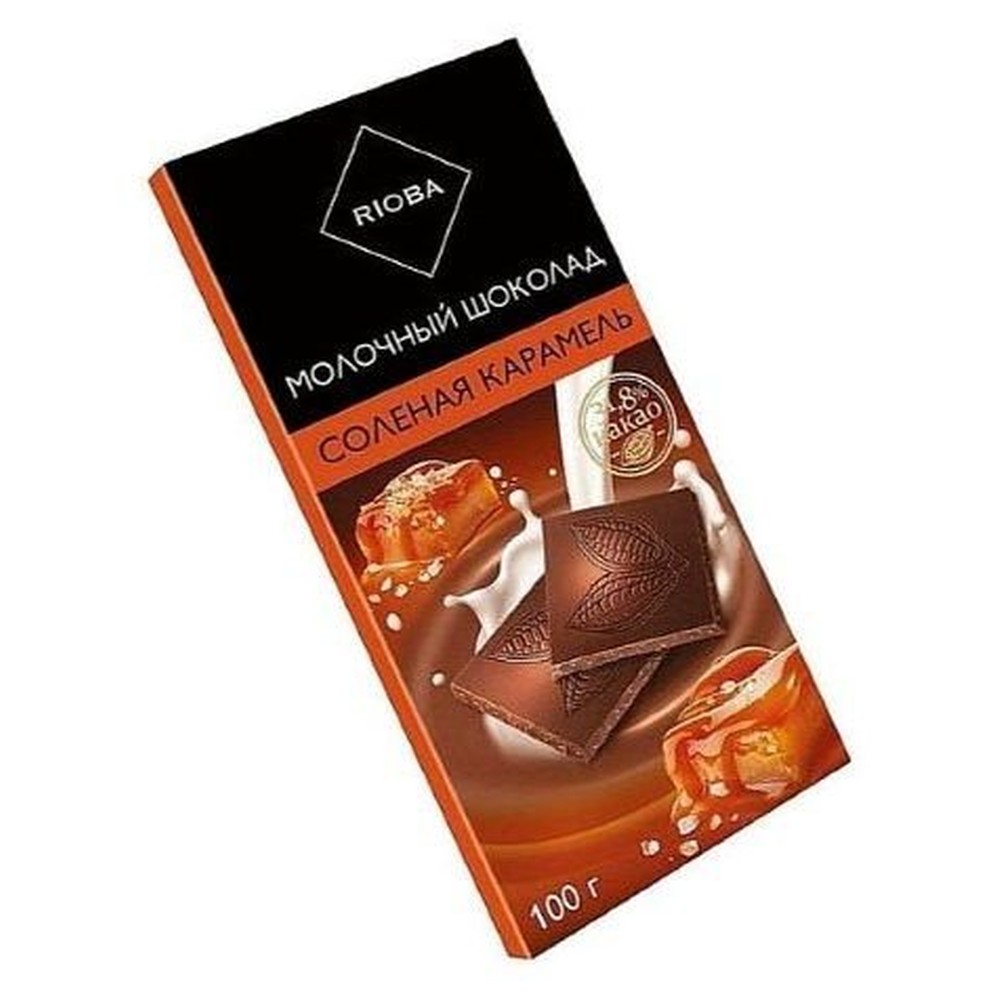 100Г ШОК RIOBA СОЛЕНАЯ КАРАМЕЛ