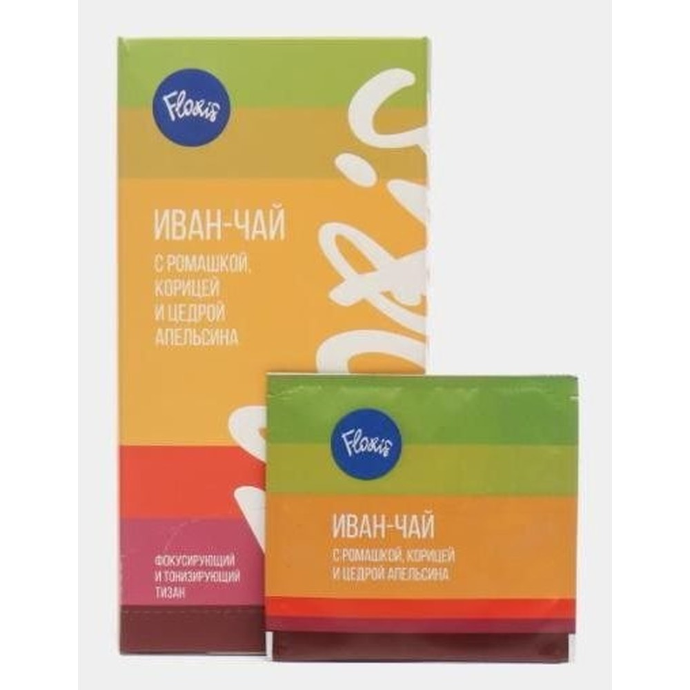 FLORIS ТИЗАН ИВАН-ЧАЙ С РОМАШКОЙ КОРИЦЕЙ И ЦЕДРОЙ АПЕЛЬСИНА ФОЛЬГ/ПАКЕТ 80ГР