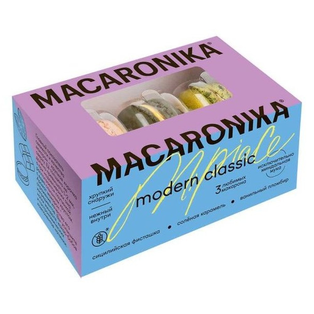 ПИРОЖЕНОЕ МАКАРОН МАКАРОНИКА БАНАН СНИКЕРС 3ШТ