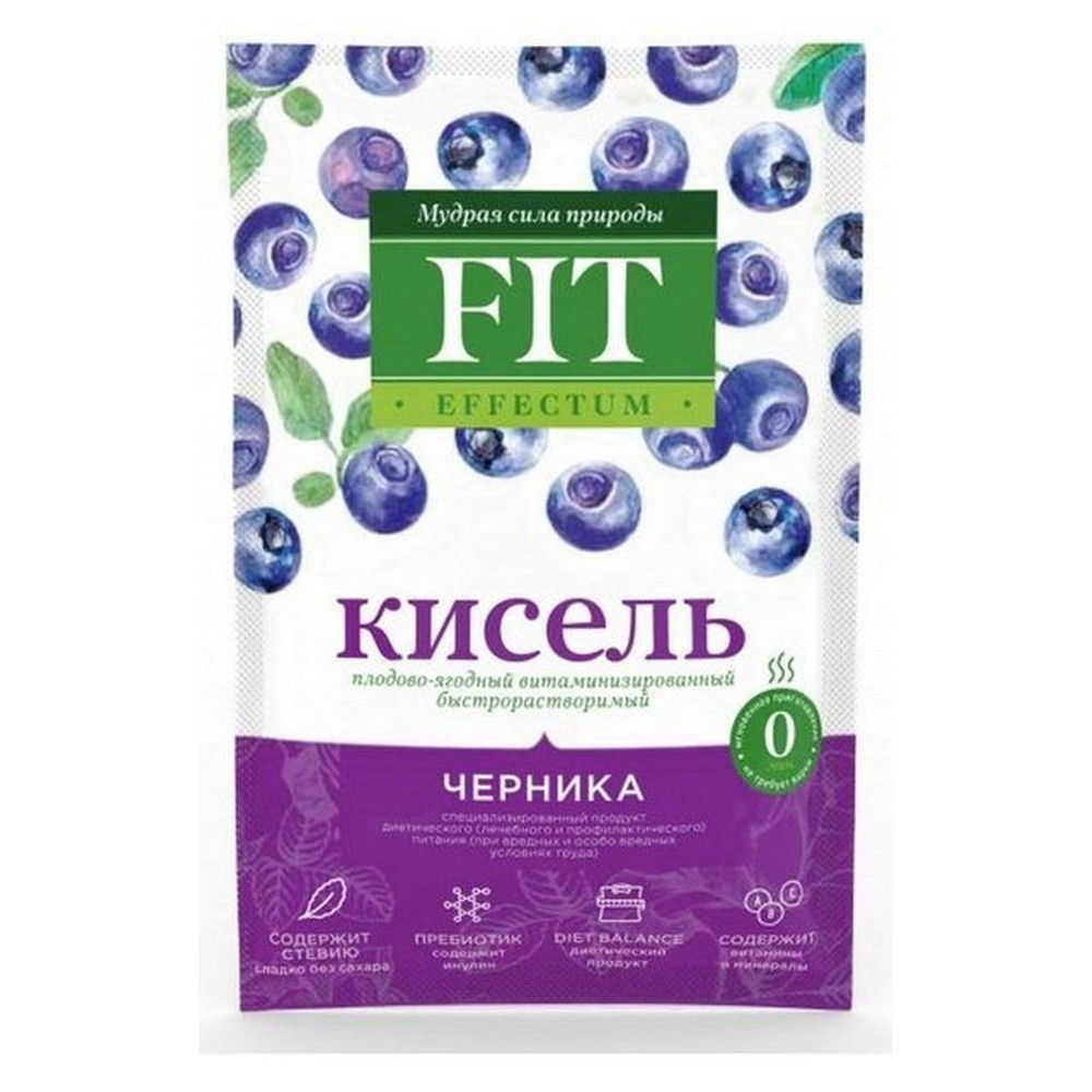 Кисель Fit Effectum быстрорастворимый черника 30 г