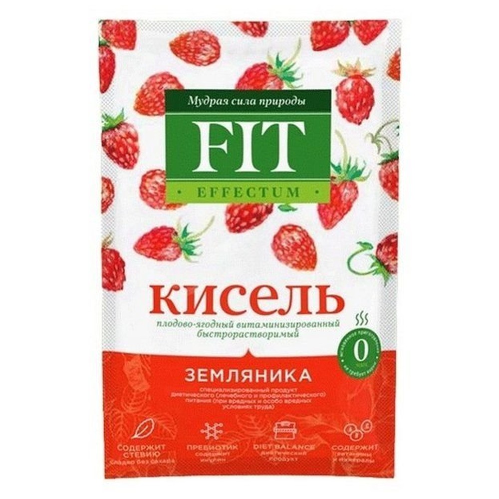Кисель Fit Effectum быстрорастворимый земляника 30 г