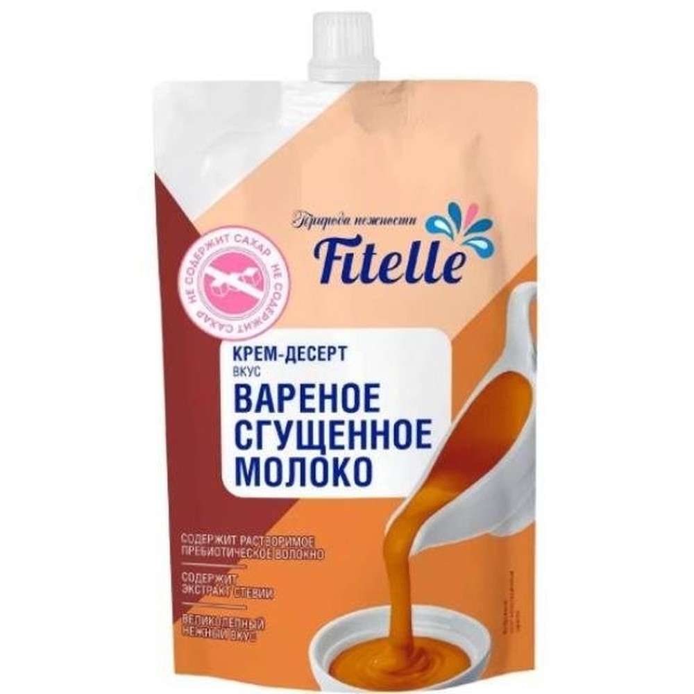 Крем-десерт Fitelle вареное сгущенное молоко без сахара 100 г