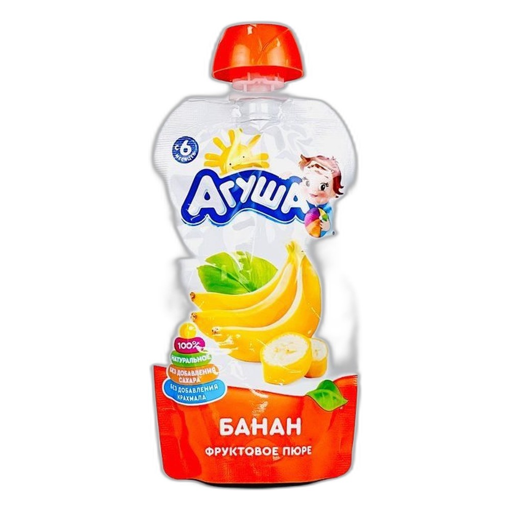 АГУША |Пюре фруктовое  Банан 90г с 6 месяцев