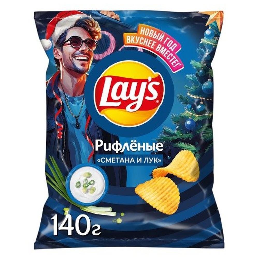 140Г ЧИПСЫ СМЕТ И ЛУК LAYS