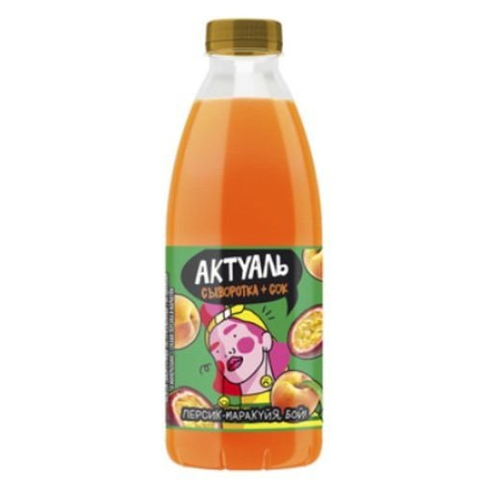 АКТУАЛЬ|Сывороточный напиток  с персиком и маракуйей 310г