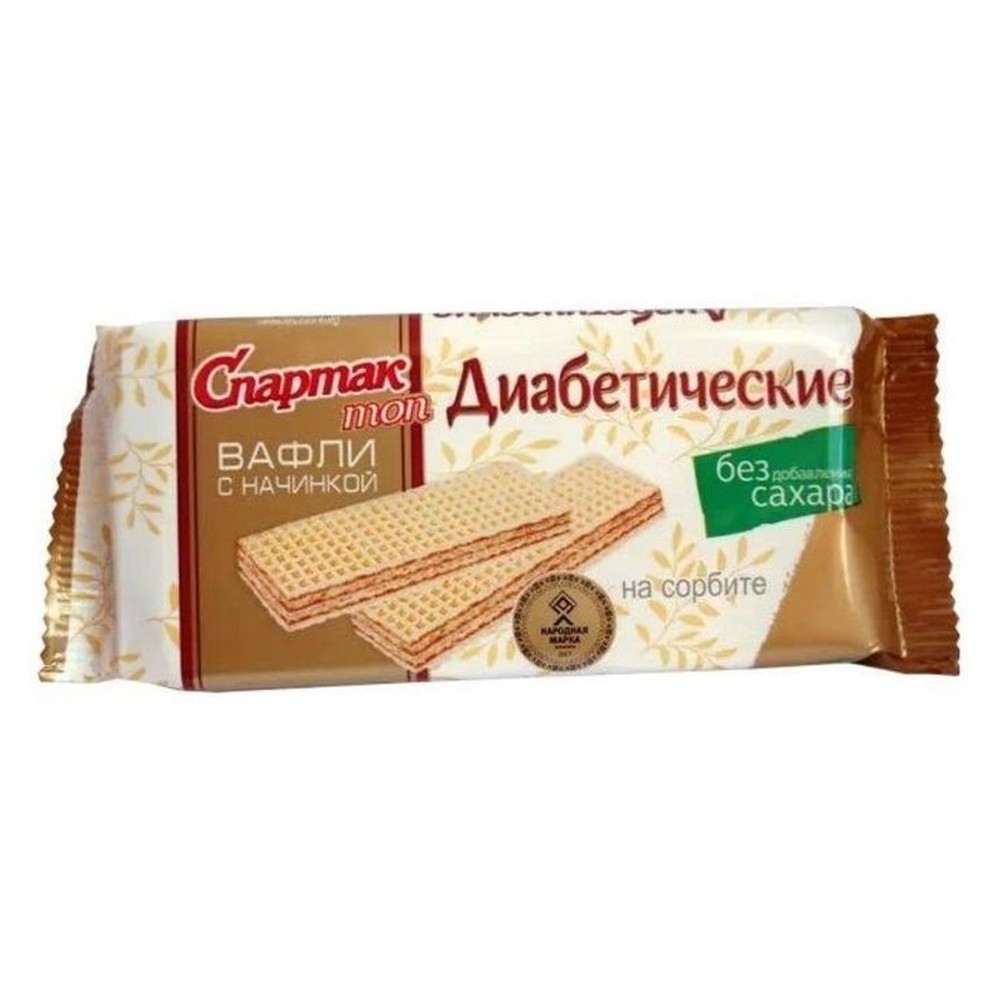 Вафли диабетические "СПАРТАК" ТОП на сорбите 72гр