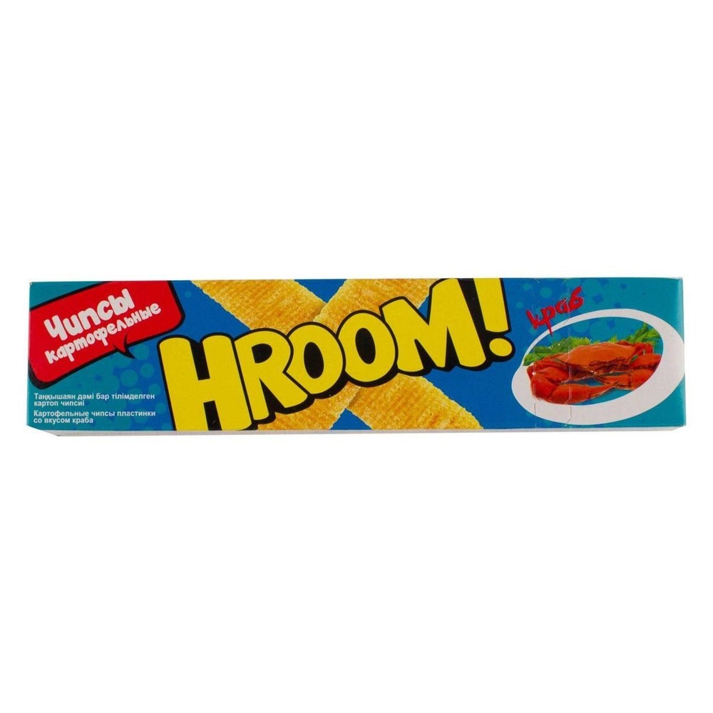 HROOM Картофельные чипсы пластинки краб 40 г.
