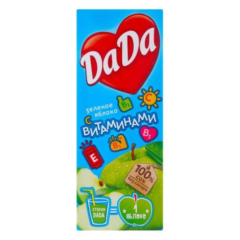 DaDa|Сок Точно-сочно Зеленое яблоко 0,2Л