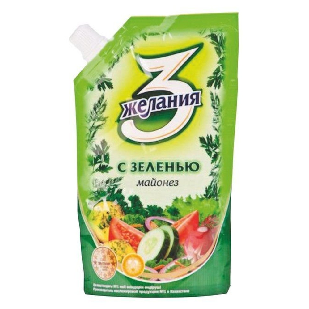 Майонез "С Зеленью"3 Желания, 40% 380 гр 