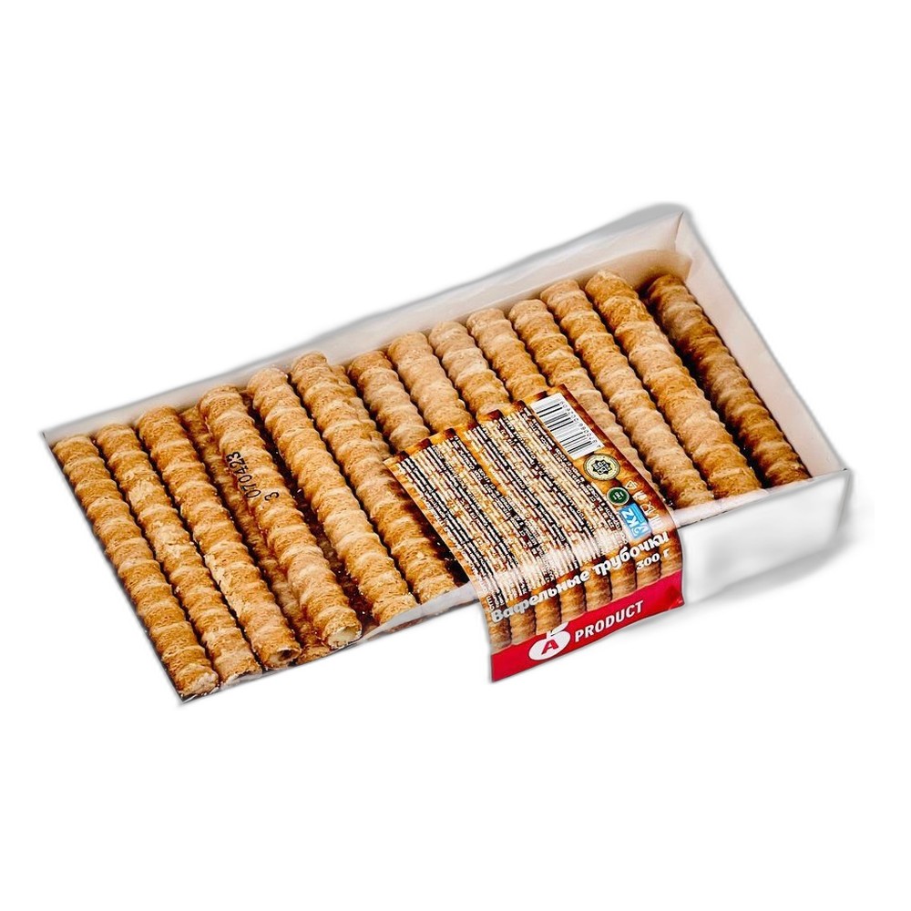 Вафельные трубочки с молочной начинкой A-Product 300 гр 