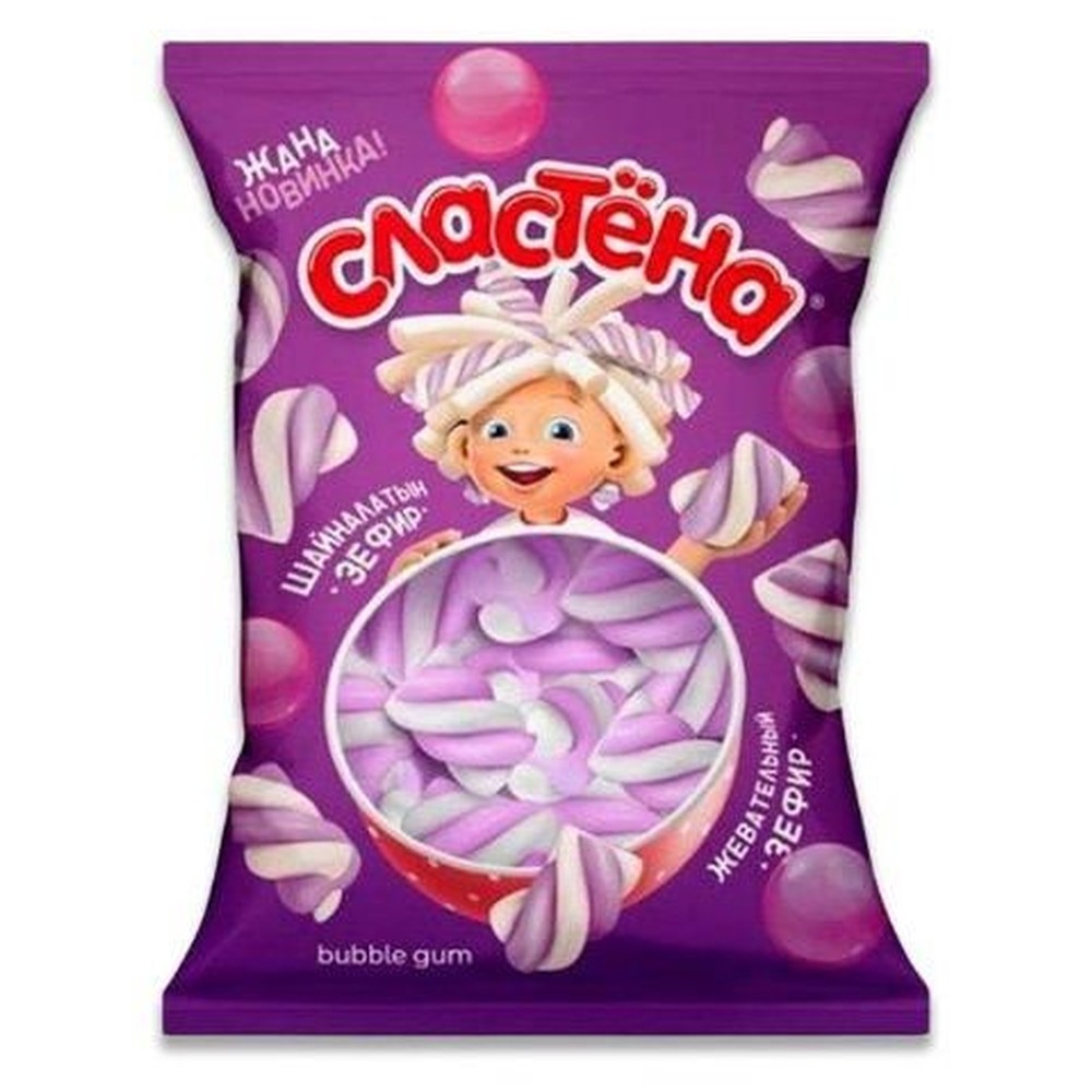 Зефир "СЛАСТЕНА" жевательный Bubble gum 75 г