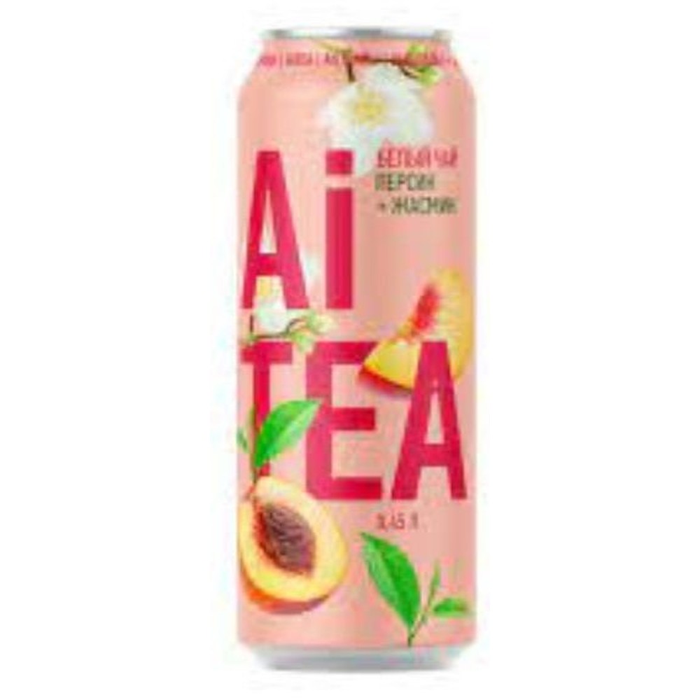 БЕЗАЛКОГОЛЬНЫЙ НАПИТОК БЕЛЫЙ ЧАЙ AI TEA СО ВКУСОМ ПЕРСИК-ЖАСМИН 0,45Л А/Б