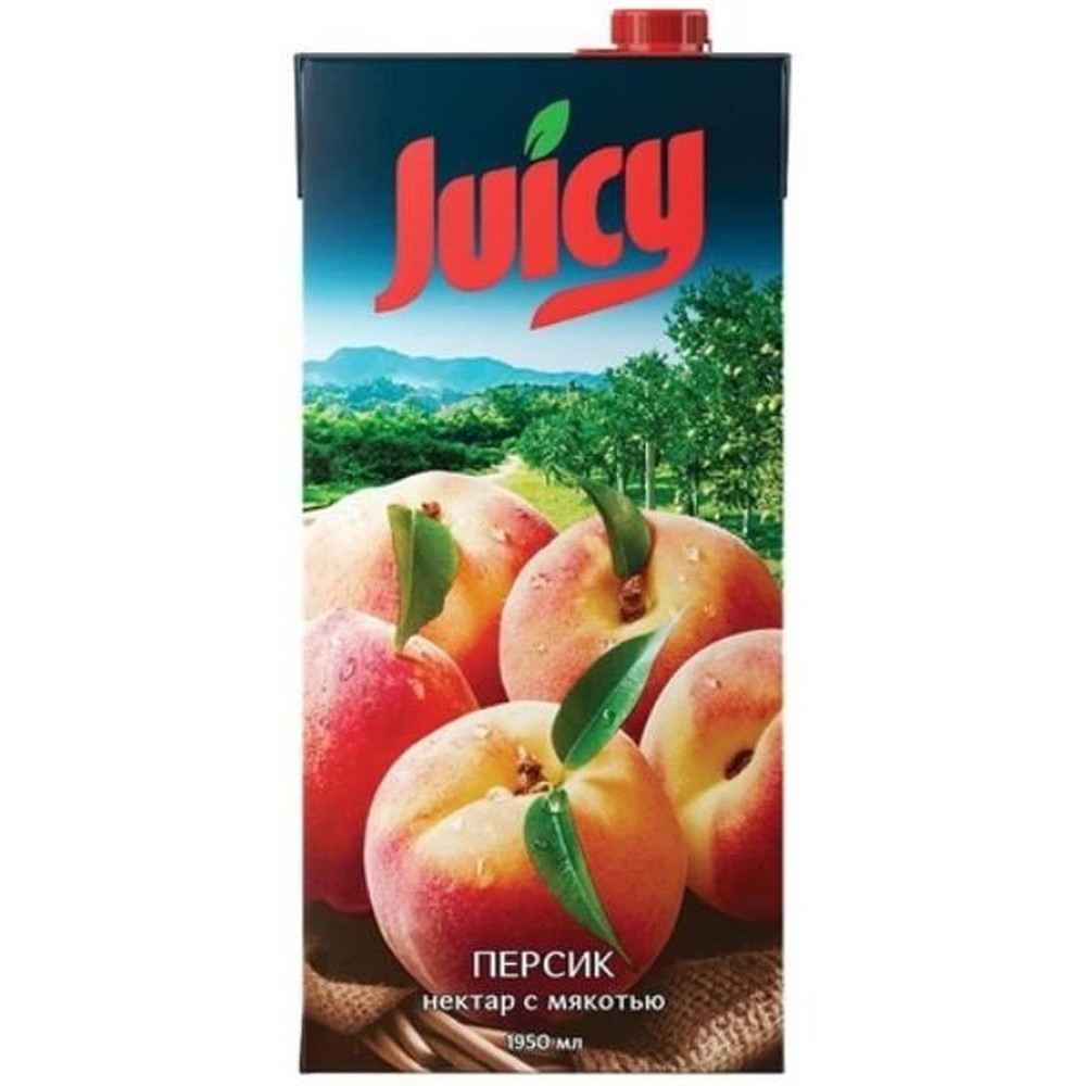 Juicy нектар Персик 1,950 л.